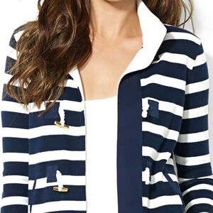Ralph Lauren Navy and White Striped Blazer
